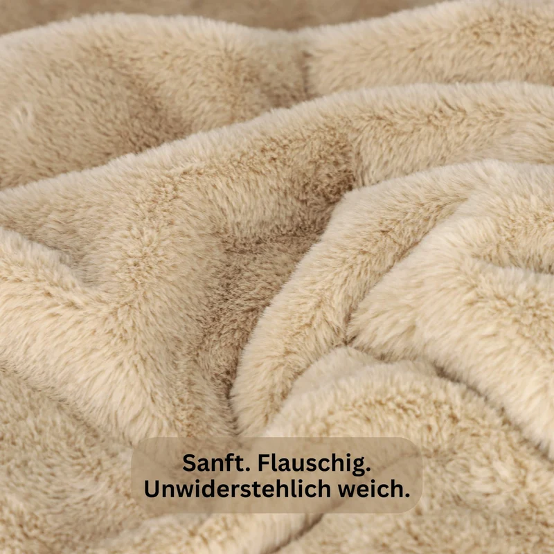 SCHÖNER WOHNEN Kunstfelldecke - flauschig & kuschelig - 130x170cm