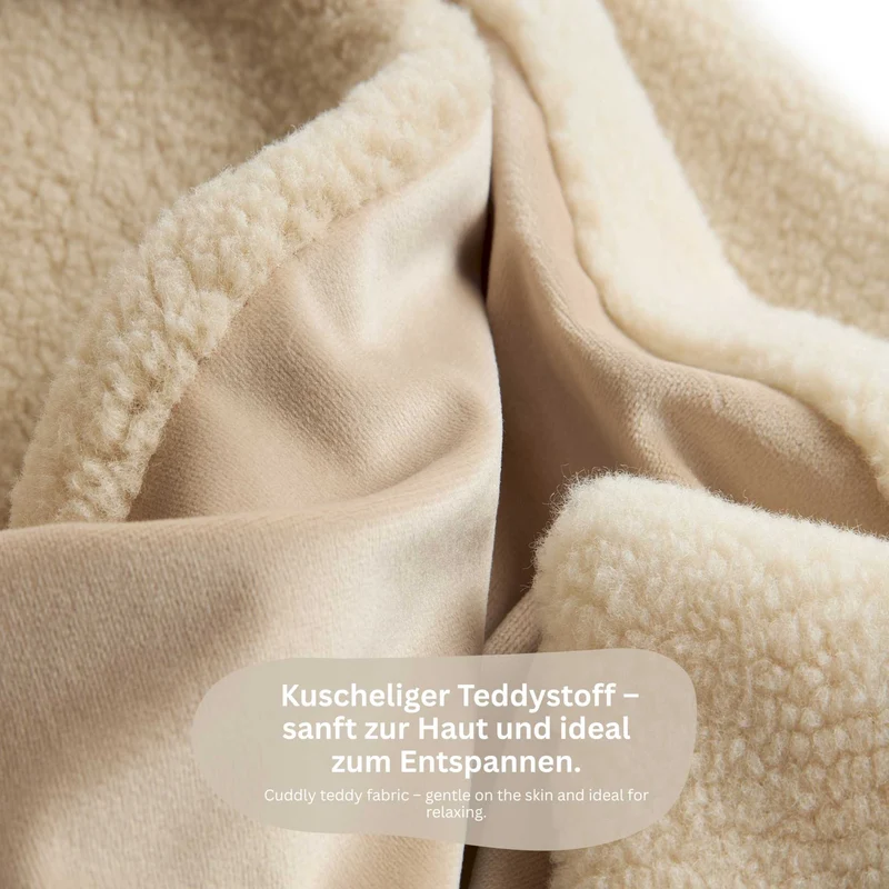 TOM TAILOR Kuscheldecke - flauschiger Teddystoff & Velvet - 130x170cm