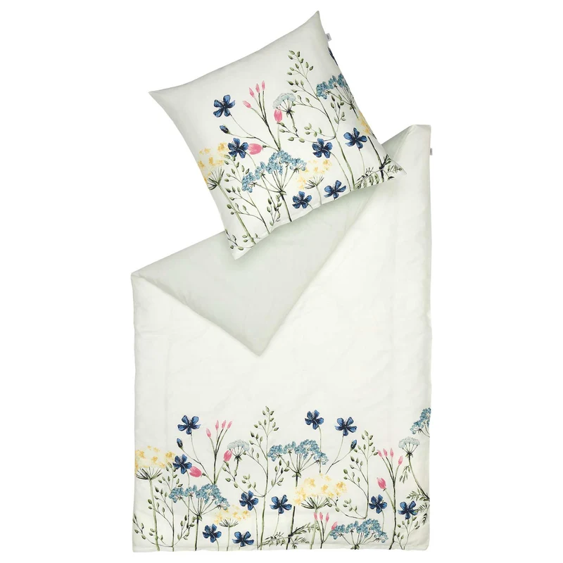SCHÖNER WOHNEN Satin Bettwäsche Hopeful - weich & atmungsaktiv - Blumen