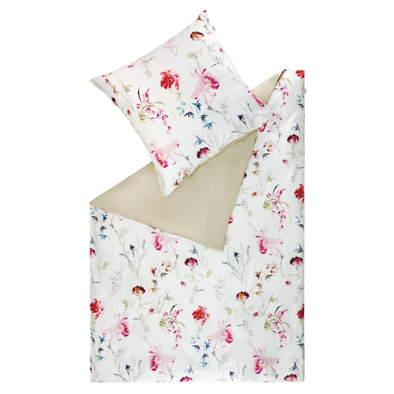 SCHÖNER WOHNEN Satin Bettwäsche - weich & atmungsaktiv - Blumen