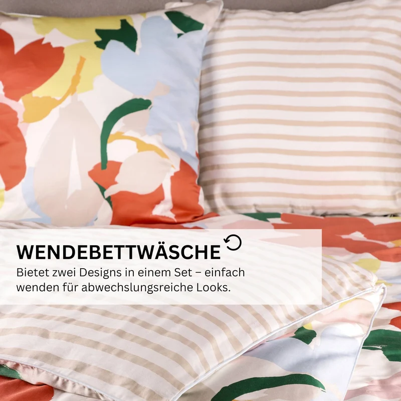 ESPRIT Fashion Bettwäsche - wärmeregulierende Baumwolle - Wendebettwäsche