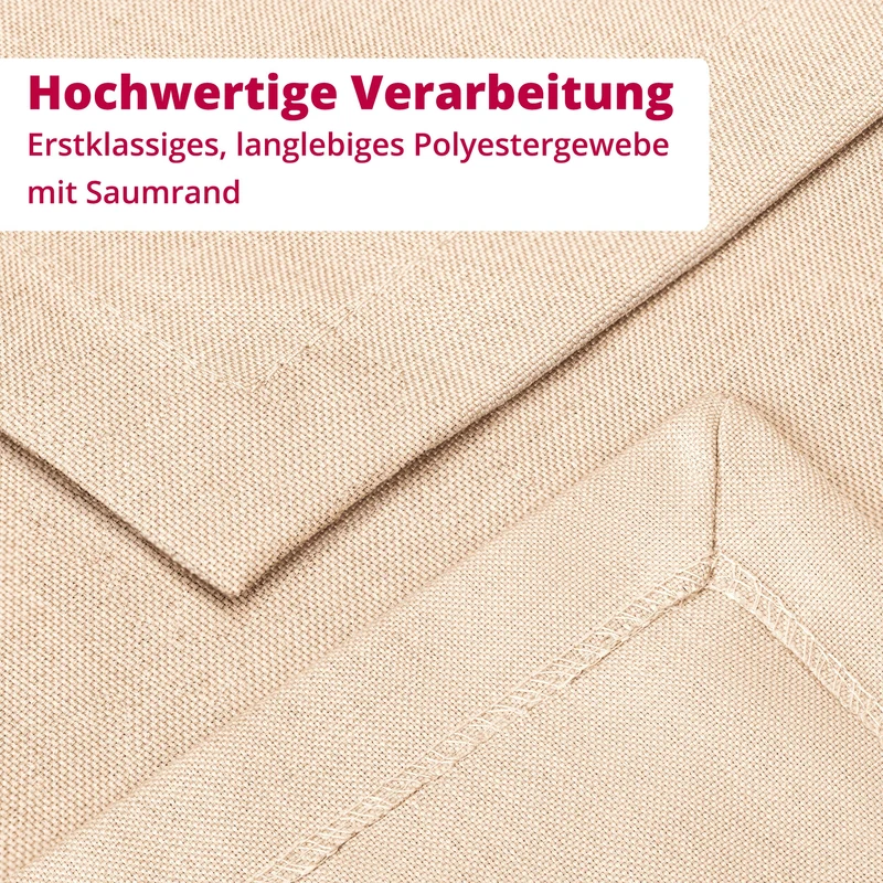 Leinen Optik Tischdecke eckig champagner