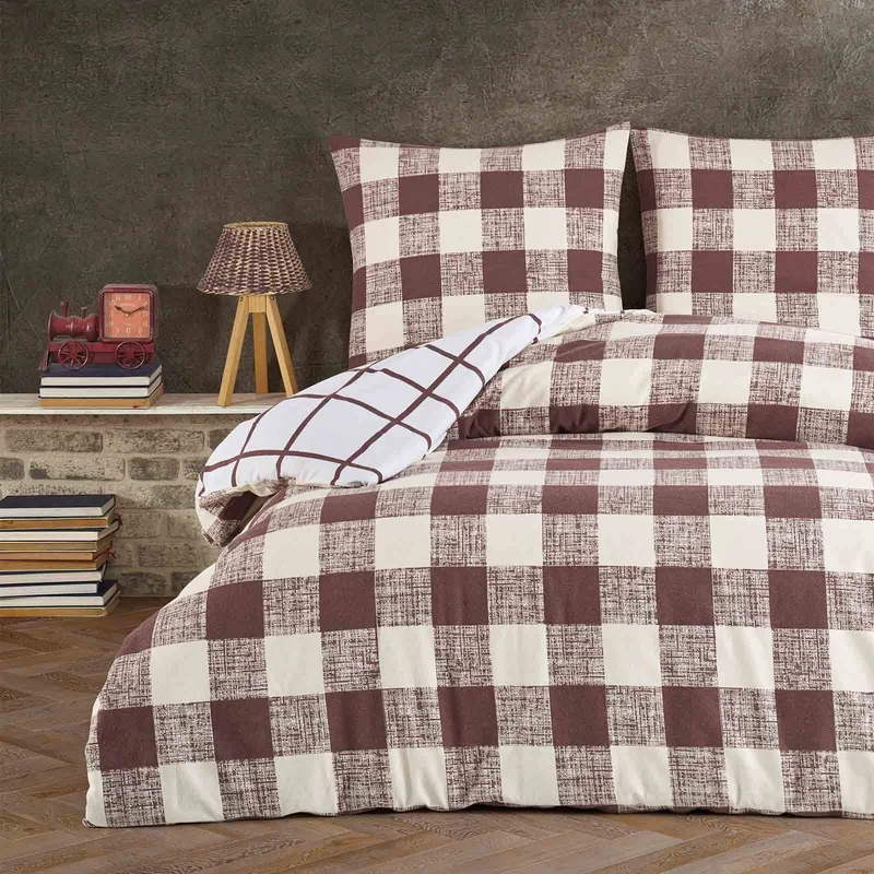 Biber Bettwäsche Set "Aliento", 100% Baumwolle, Reißverschluss, 80x80 cm Kissenbezug