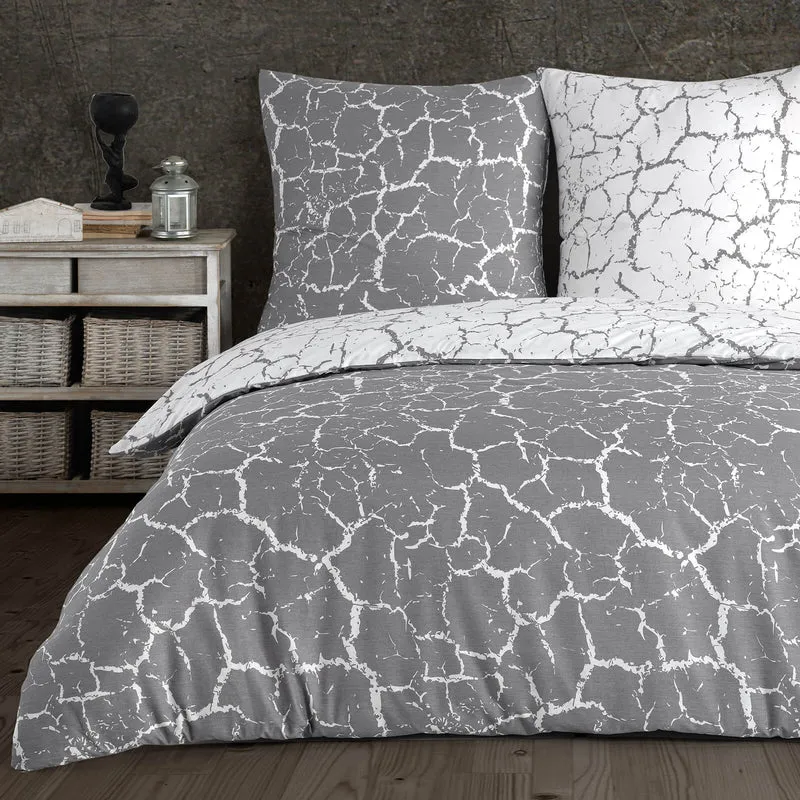 Renforcé Bettwäsche "Mercer Black", 100% Baumwolle, Reißverschluss, 80x80 cm Kissenbezug