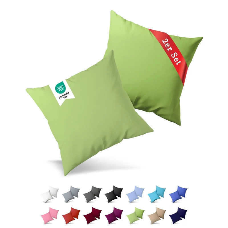 Jersey Kissenbezug, 2er-Set, 50x50 cm