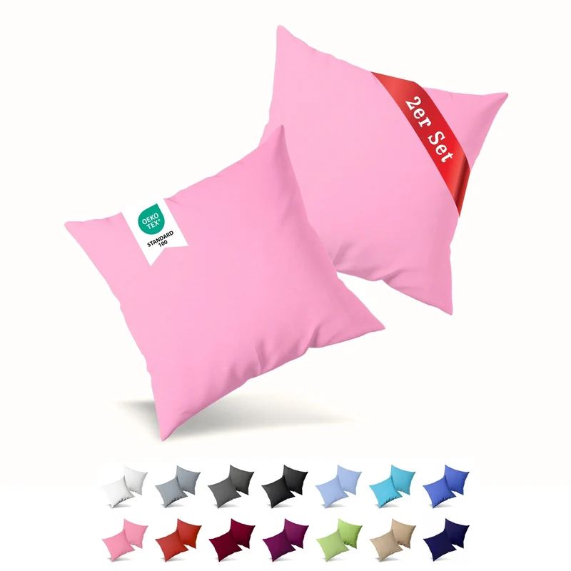 Jersey Kissenbezug, 2er-Set, 40x60 cm