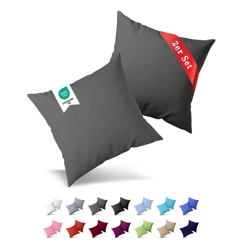 Jersey Kissenbezug, 2er-Set, 40x60 cm