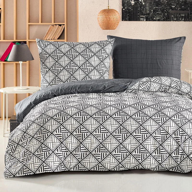 Renforcé Bettwäsche "Plaid", 100% Baumwolle, Reißverschluss, 80x80 cm Kissenbezug