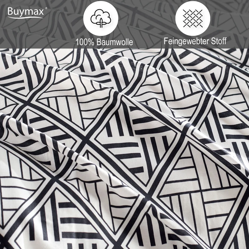 Renforcé Bettwäsche "Plaid", 100% Baumwolle, Reißverschluss, 80x80 cm Kissenbezug
