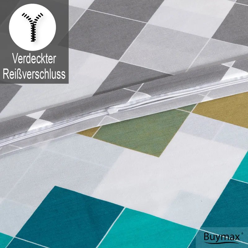 Renforcé Bettwäsche "Larinda", 100% Baumwolle, Reißverschluss, 80x80 cm Kissenbezug