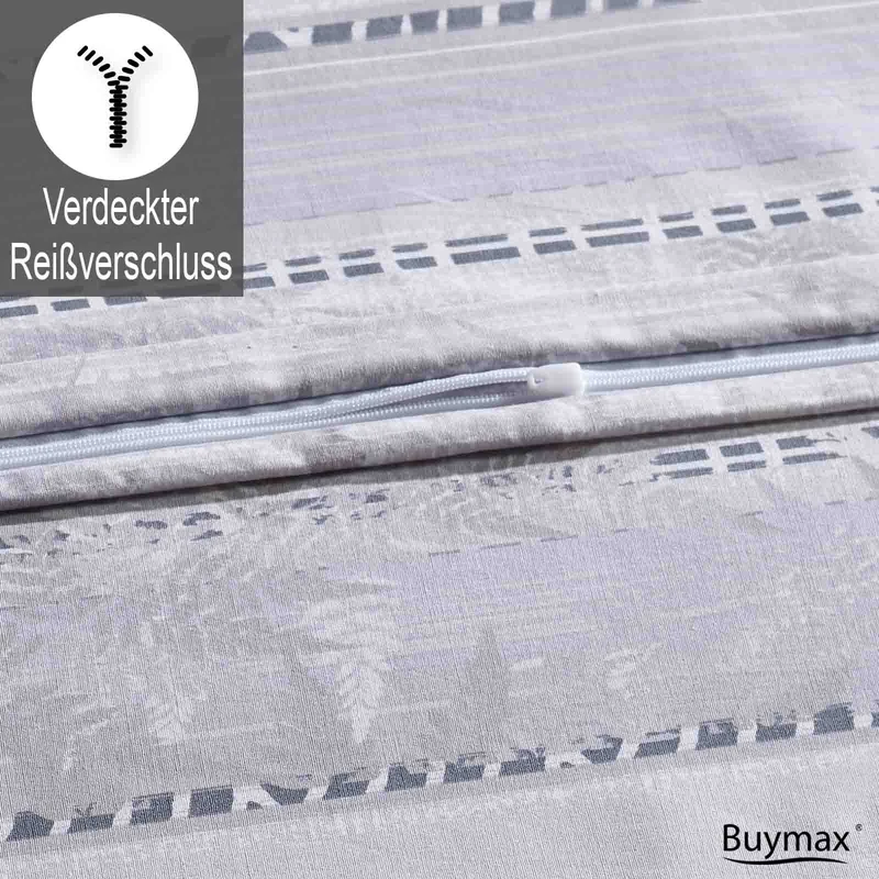 Renforcé Bettwäsche "Alandra", 100% Baumwolle, Reißverschluss, 80x80 cm Kissenbezug