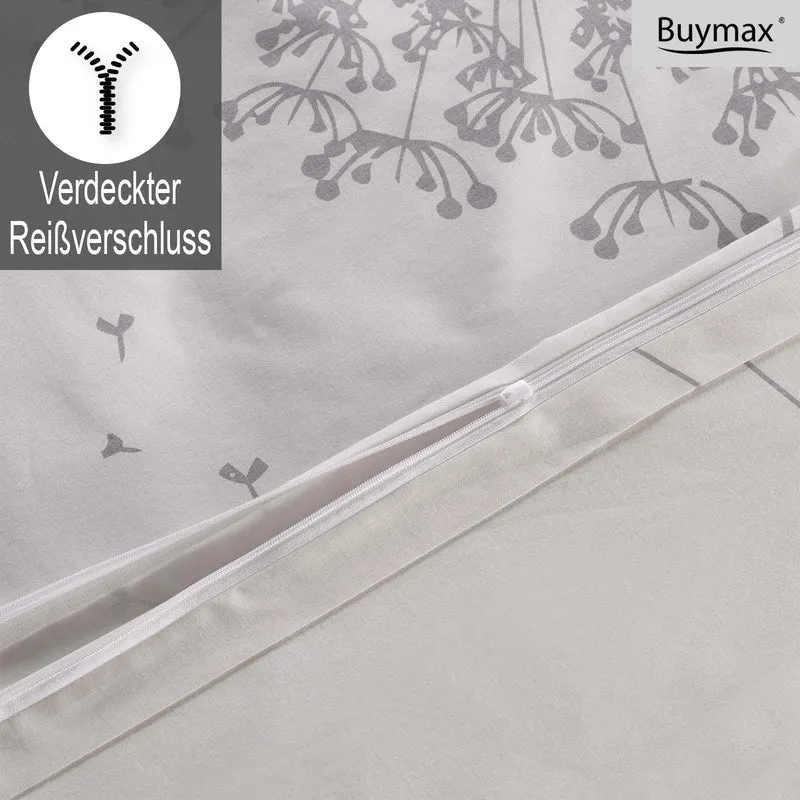 Renforcé Bettwäsche "Willow", 100% Baumwolle, Pusteblumen, 80x80 Kissenbezug