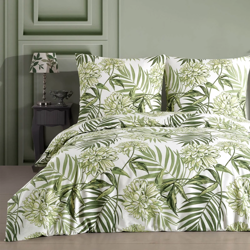 Renforcé Bettwäsche "Amazing Green", 100% Baumwolle, Reißverschluss