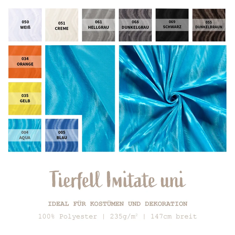 Tierfell Imitate uni *Ab 50cm