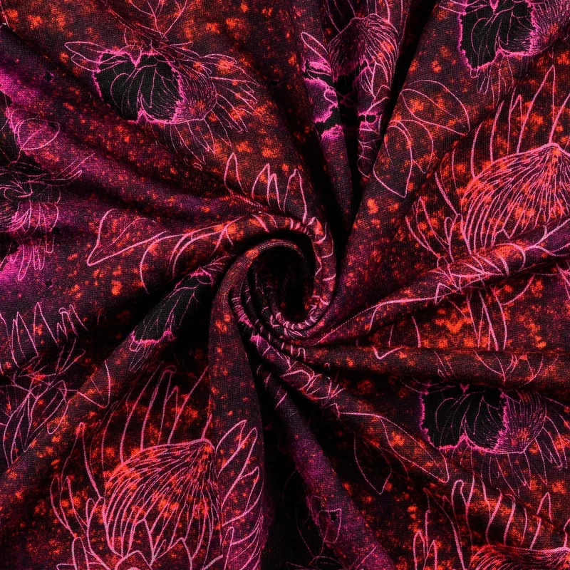 Wintersweat Blumen weinrot *Ab 50cm