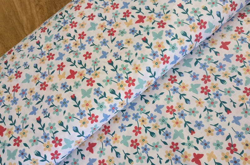 Baumwolle digital bedruckt Blümchen bunt *Ab 50cm