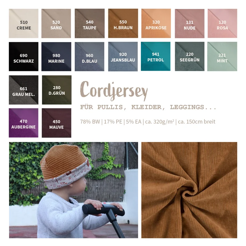 Cordjersey *Ab 50 cm