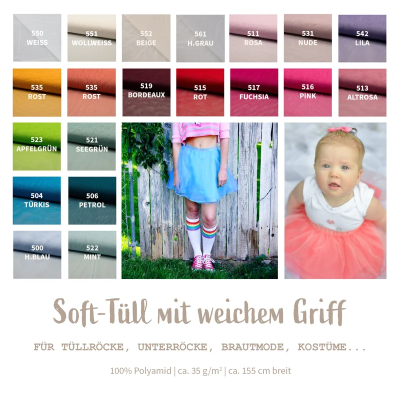 Soft-Tüll/Fein-Tüll *Ab 1 m