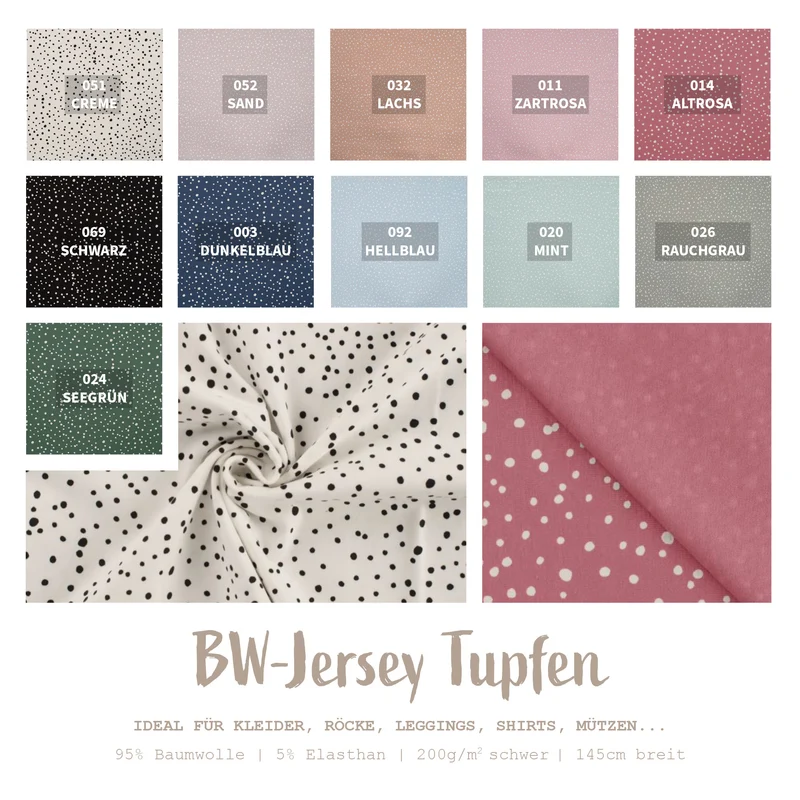 Baumwolljersey Punkte *Ab 50cm