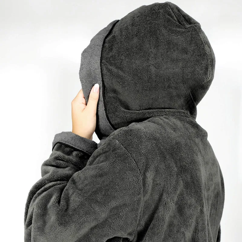 SCHÖNER WOHNEN Bademantel flauschig - Unisex mit Kapuze