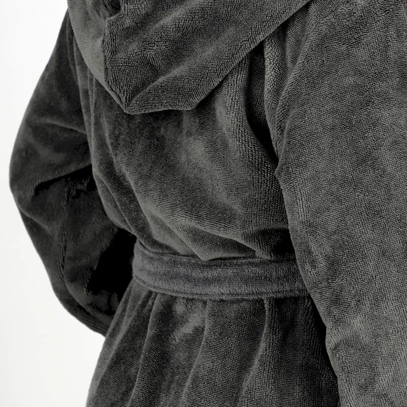 SCHÖNER WOHNEN Bademantel flauschig - Unisex mit Kapuze
