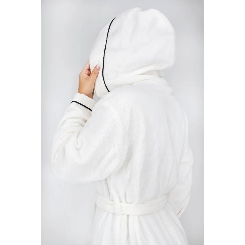 SCHÖNER WOHNEN Bademantel flauschig - Unisex mit Kapuze