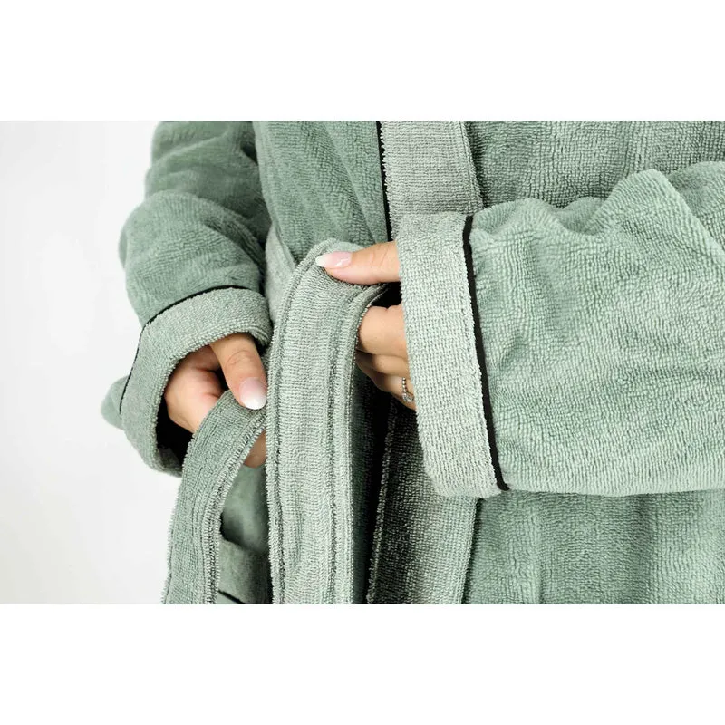SCHÖNER WOHNEN Bademantel flauschig - Unisex mit Kapuze