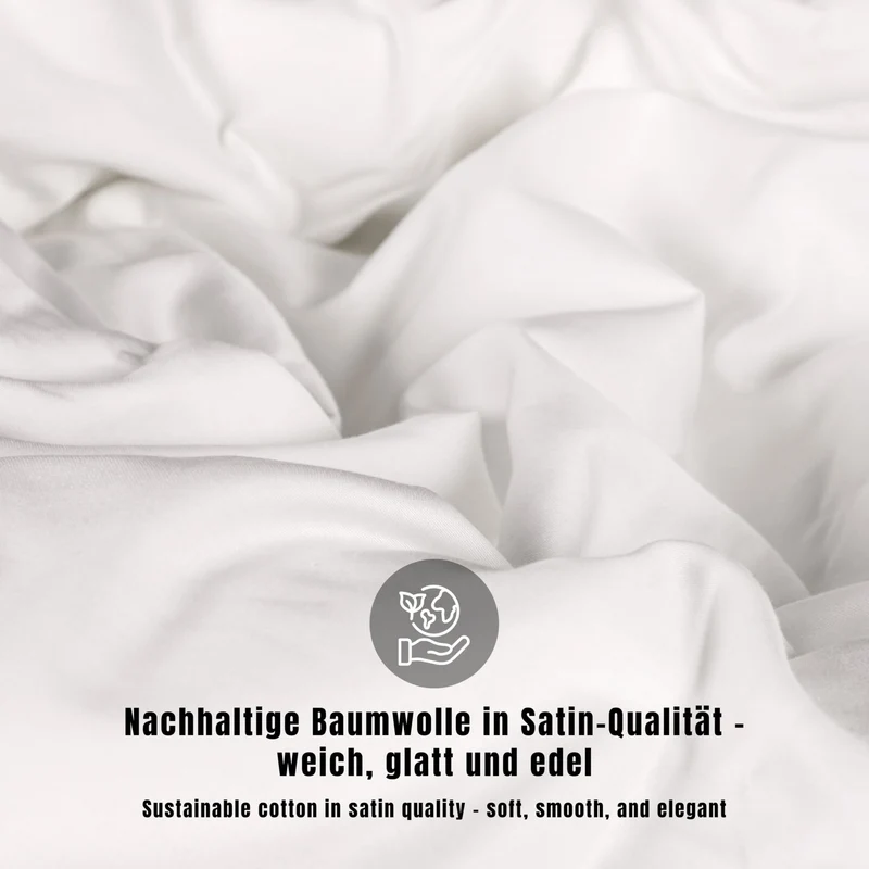 SCHÖNER WOHNEN Satin Bettwäsche - weich & atmungsaktiv - Uni