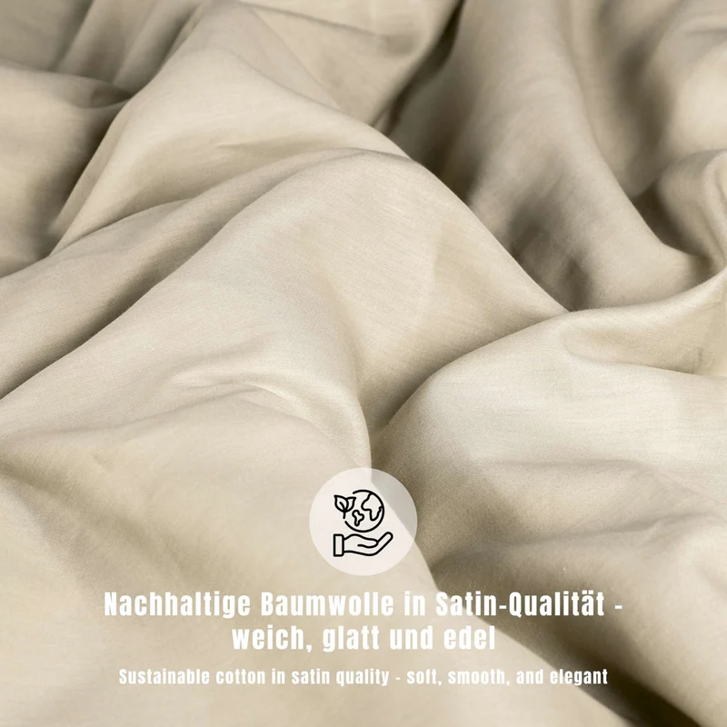 SCHÖNER WOHNEN Satin Bettwäsche - weich & atmungsaktiv - Uni