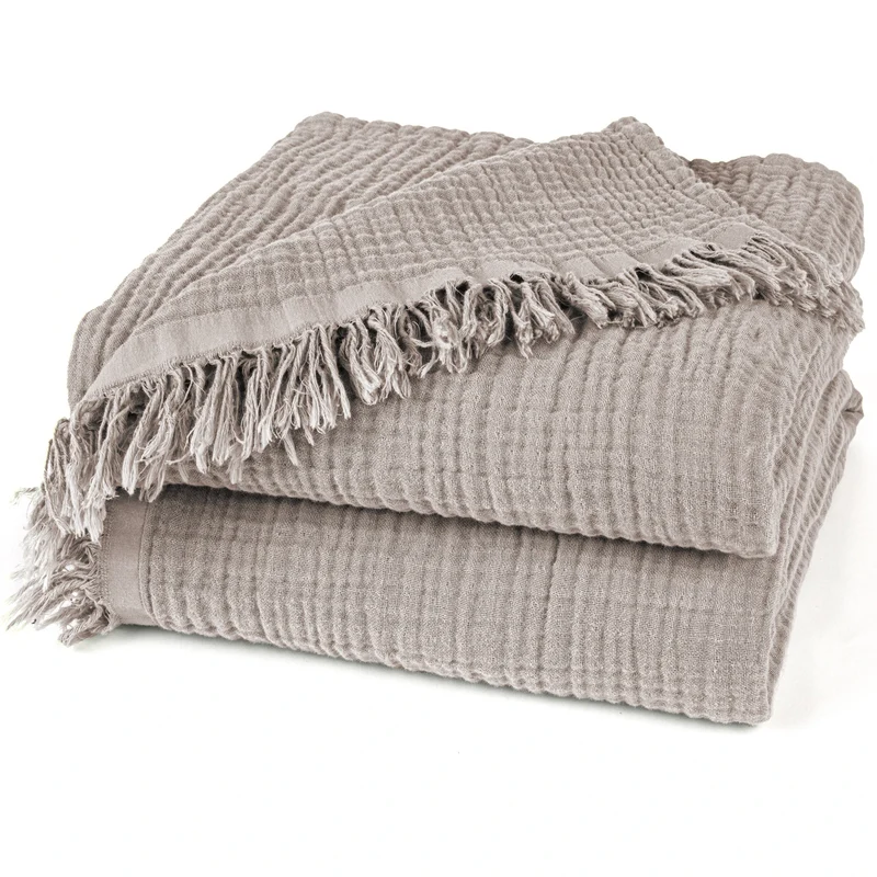 Musselin Decke - Taupe - 150x200cm