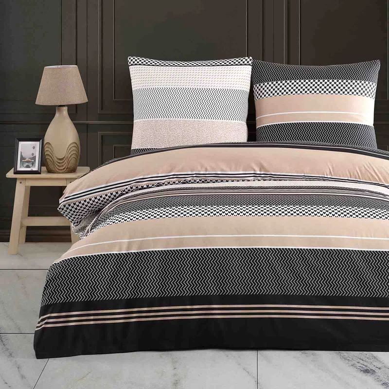 Renforcé Bettwäsche "Zigo Grey", 100% Baumwolle, Reißverschluss, 80x80 cm Kissenbezug