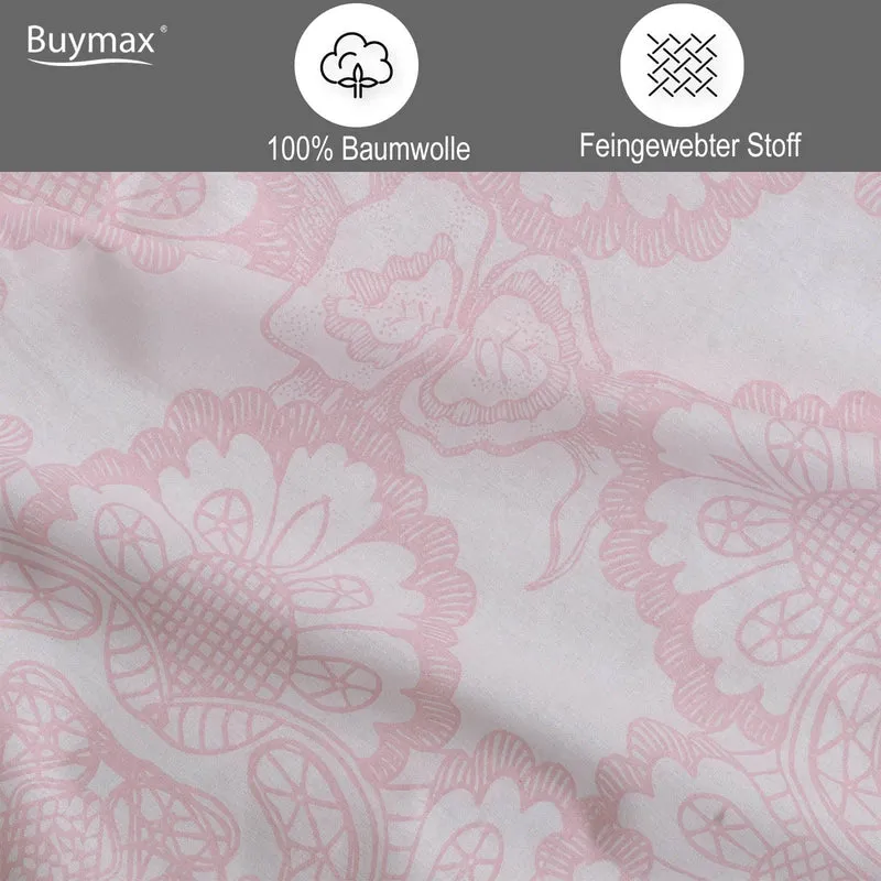 Renforcé Bettwäsche "Lisle", 100% Baumwolle, Reißverschluss, 80x80 cm Kissenbezug