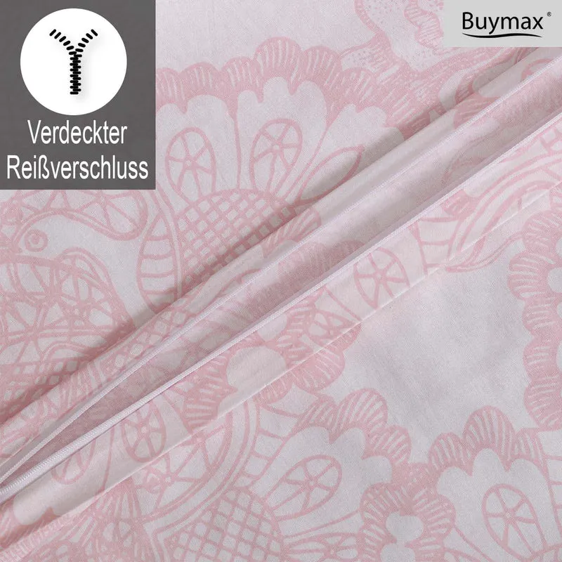 Renforcé Bettwäsche "Lisle", 100% Baumwolle, Reißverschluss, 80x80 cm Kissenbezug