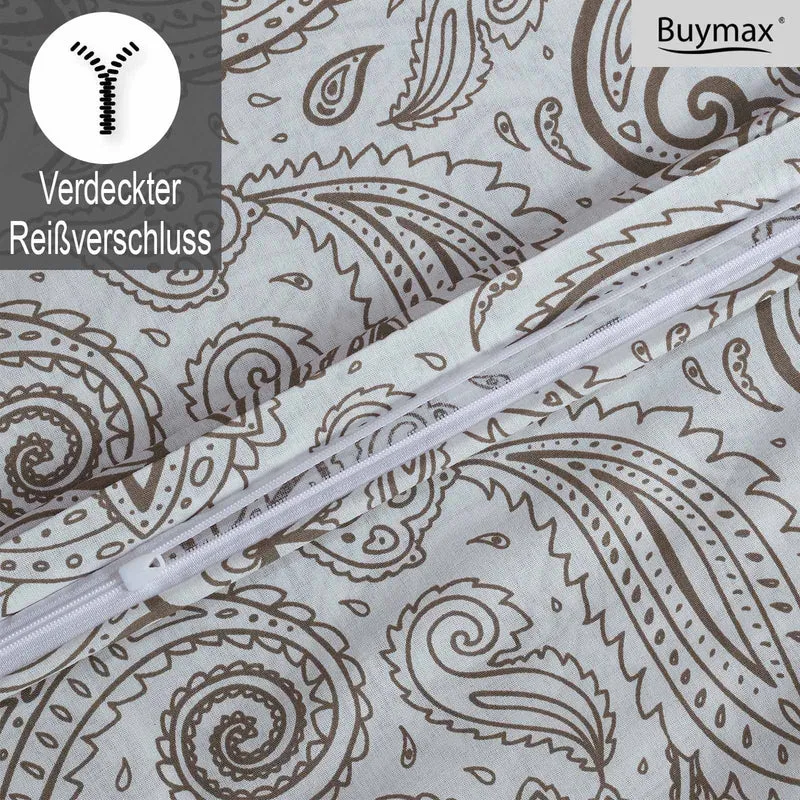 Renforcé Bettwäsche "Adalia", 100% Baumwolle, Reißverschluss, 80x80 cm Kissenbezug