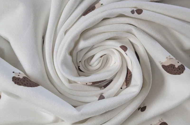 Baumwolljersey Igel creme *Ab 50cm