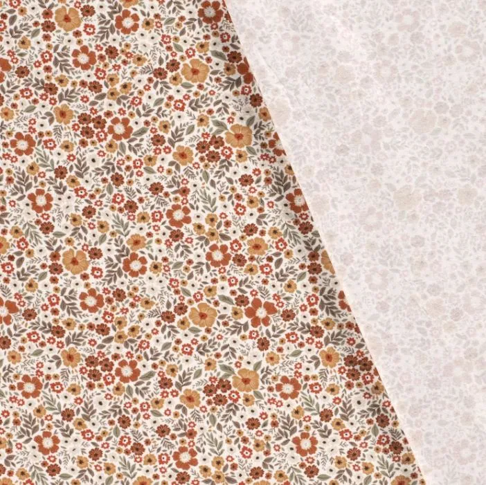 Baumwolljersey Blumen terra *Ab 50cm