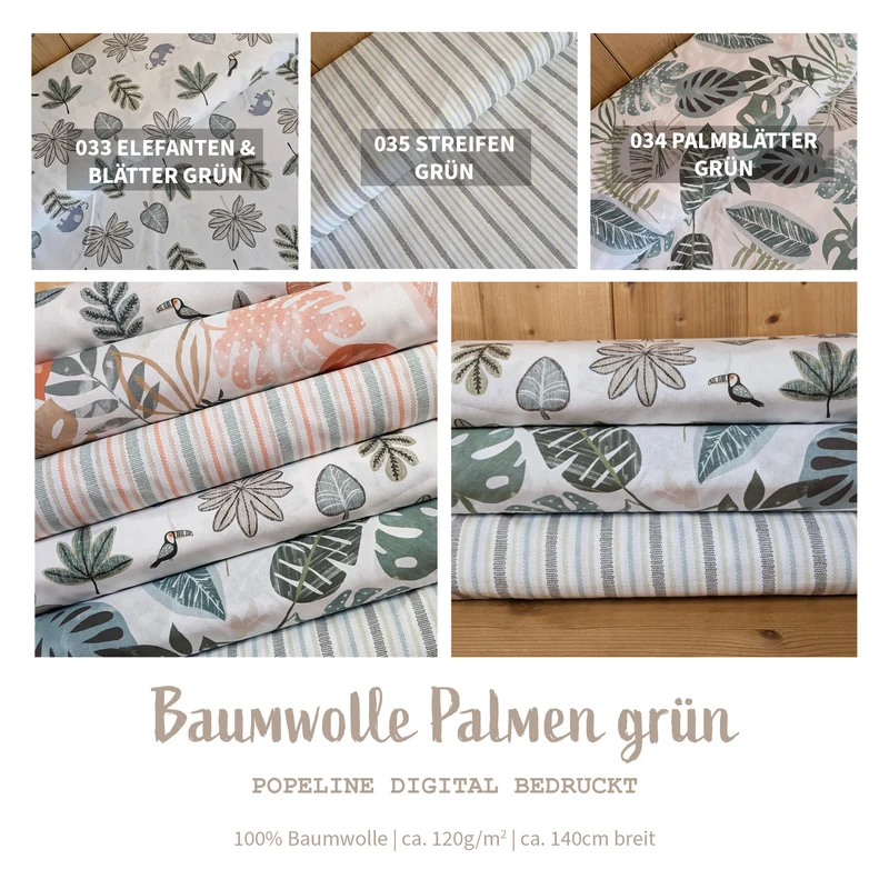 Baumwolle digital bedruckt Pixel Streifen grün *Ab 50cm