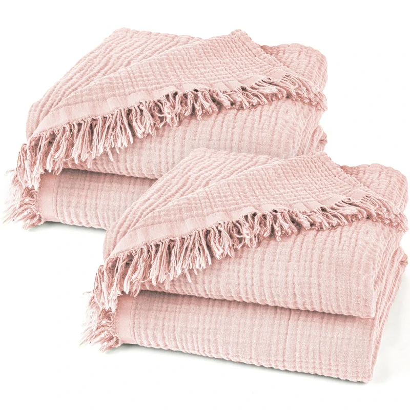 Musselin Decke - Rosa - 2x150x200cm
