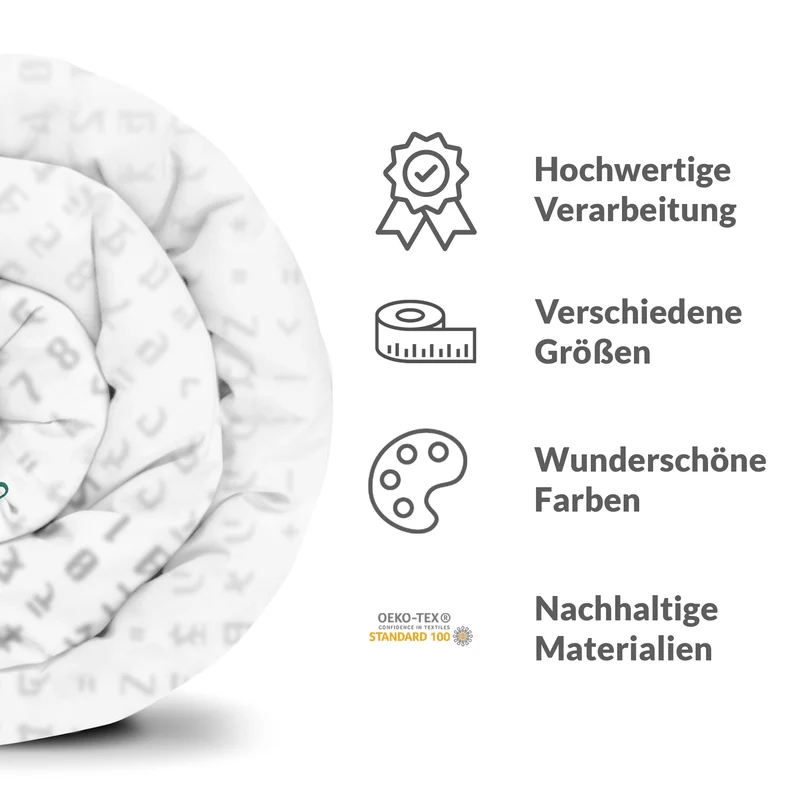 Therapiedecken Bettwäschen Set Weiß Matrix