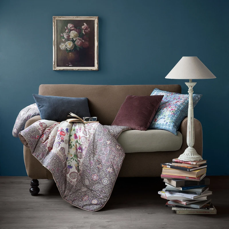 Copricuscino melange in Cotone