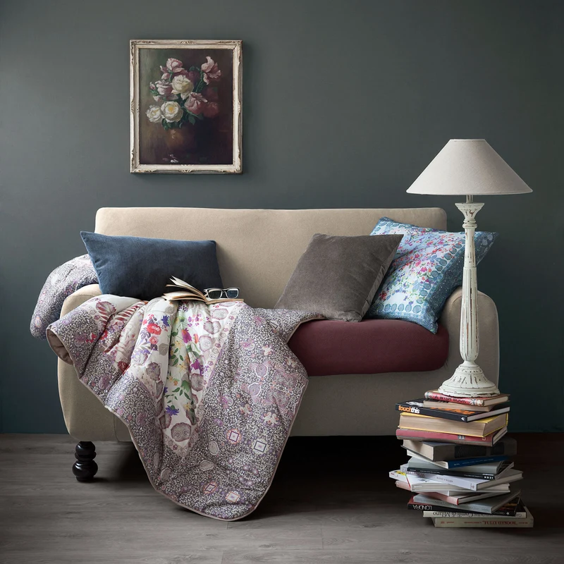 Copricuscino melange in Cotone