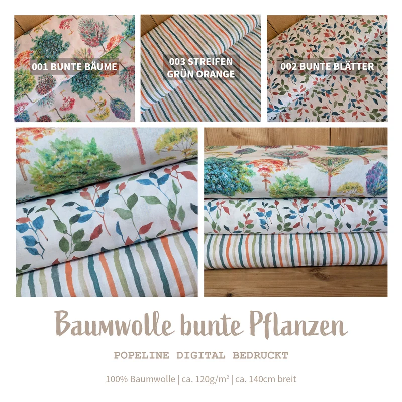 Baumwolle digital bedruckt bunte Streifen *Ab 50cm