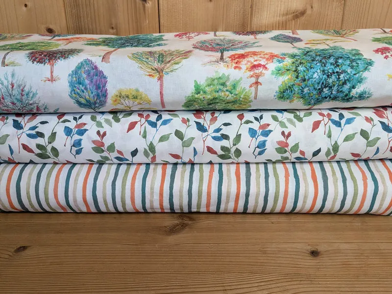 Baumwolle digital bedruckt bunte Blätter *Ab 50cm