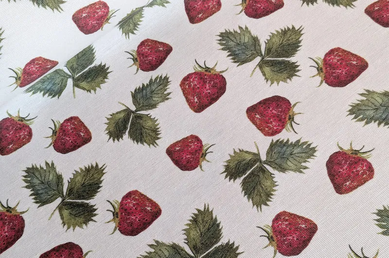 Tischdeckenstoff - Erdbeeren *Ab 50cm