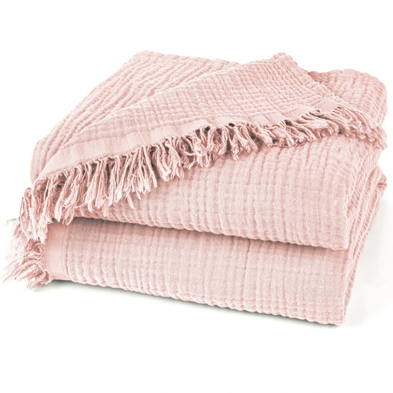 Musselin Decke - Rosa - 220x240cm