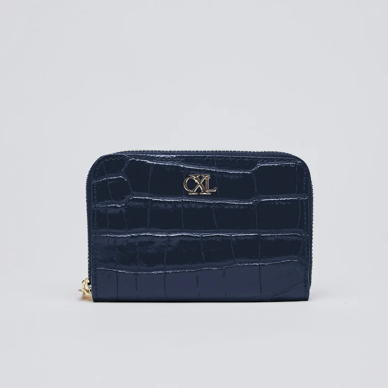 Petit portefeuille Tuilerie en cuir croco italien