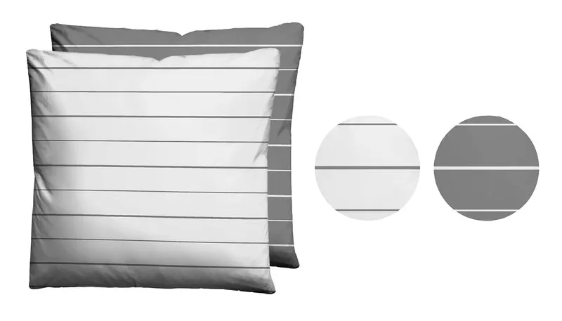biberna Mako-Satin Kopfkissenbezug Streifen Mix & Match (0636044)