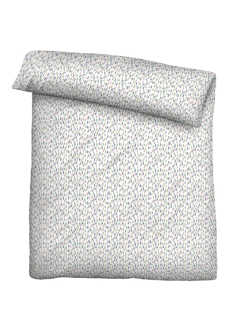 Castell Baumwoll Renforce Bettwäsche Tupfer – Weiss (0040791)