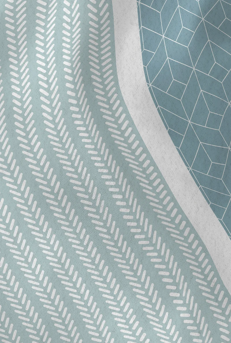 Castell Polycotton Biber Streifen – Petrol (0350386)