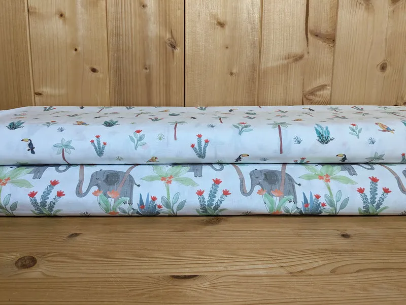 Baumwolle digital bedruckt Papagei *Ab 50cm